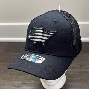 Highland Tactical Authentic,durable canvas/mesh,snapback American flag patch cap
